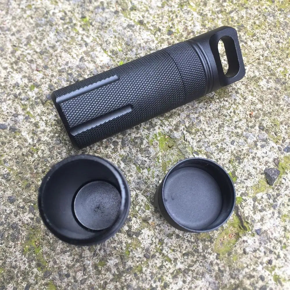 New Aluminum EDC Survival Kit Waterproof Seal Bottle Capsule/Pill  Airtight Case Outdoor Tools Capsule Holder Storage Container