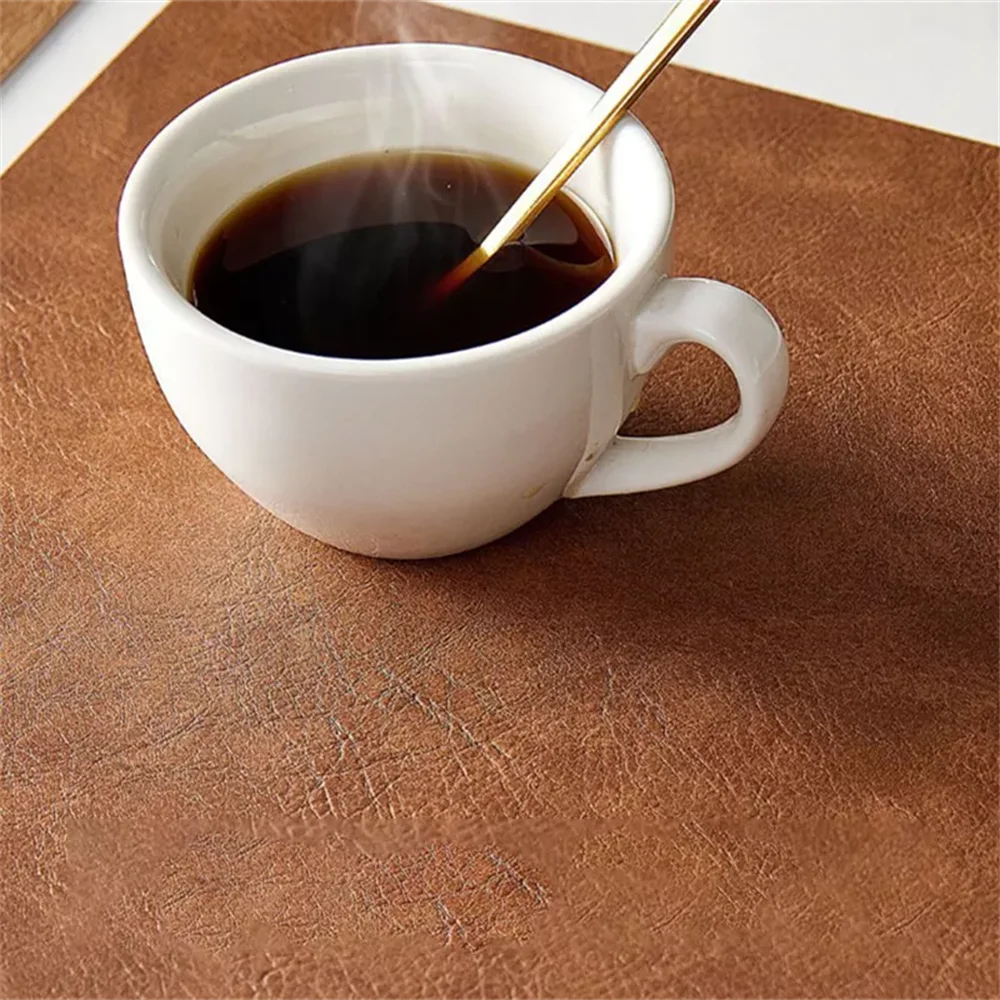 Faux Leather Heat Resistant Waterproof Double Sided Dining Placemats