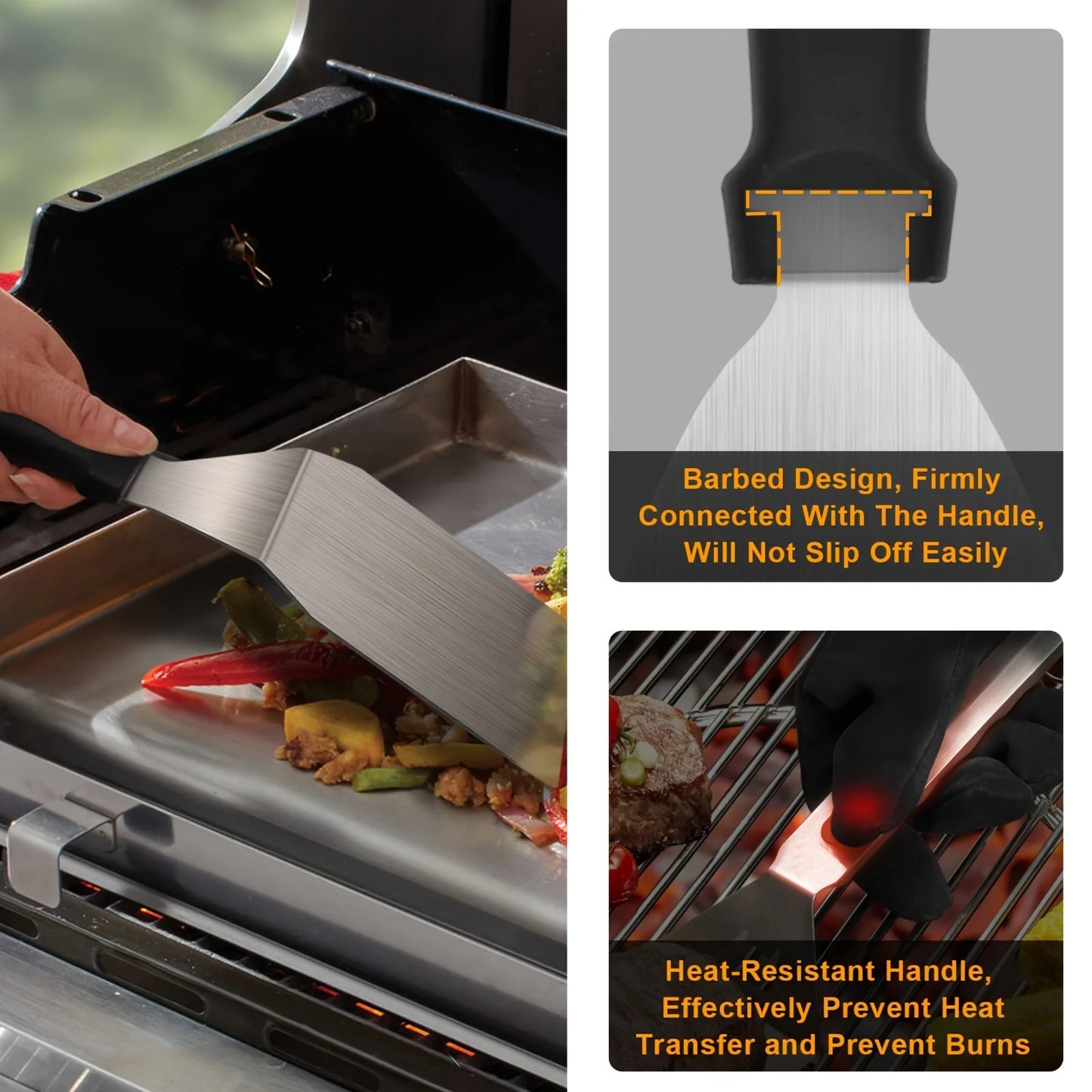 15-Piece Flat Top Grill Tool Set for Blackstone Camping