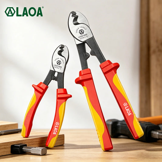 LAOA Insulated Cable Cutter Professional 1000V Wire Stripping Pliers Heavy-Duty Multi-Tool for Electricians High Voltage Safety