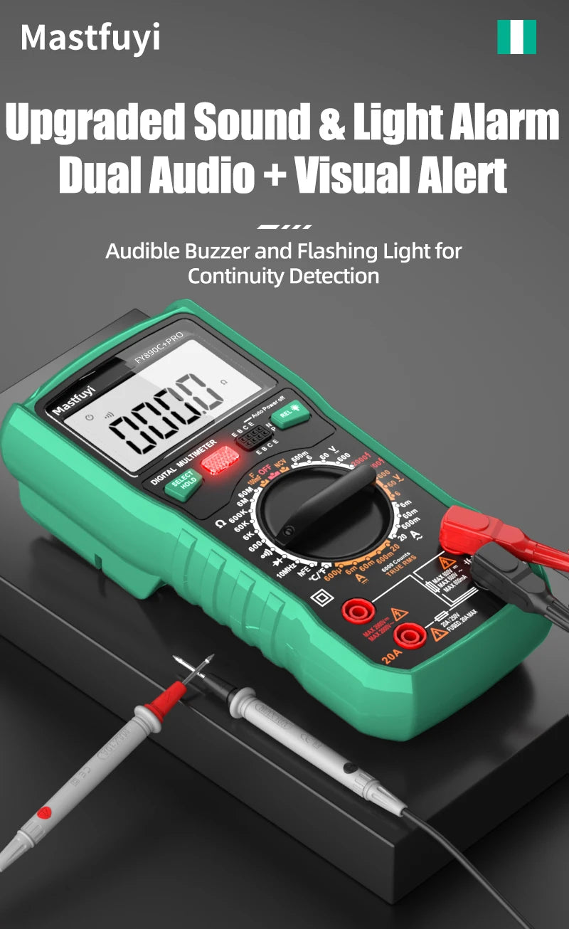 MASTFUYI 2000V 20A Extra-Large Range Digital Multimeter Photovoltaic Multimeter True RMS Multifunctional All-in-One Machine
