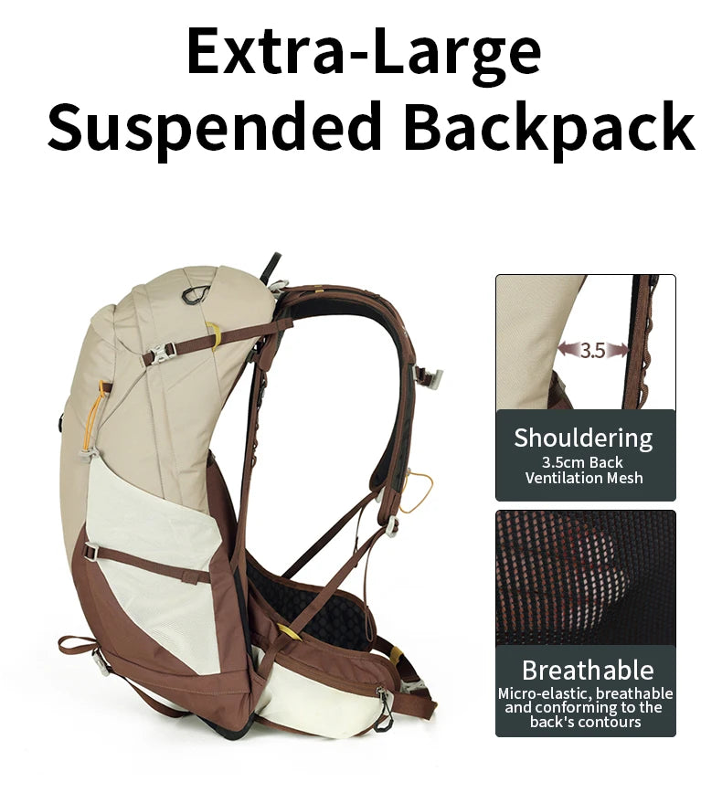 Hiking Backpack, Waterproof Hiking Daypack with Rain Cover, Lightweight Travel Camping Backpack for Men Women