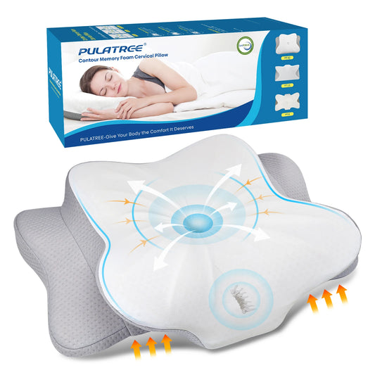 Odorless Orthopedic Ergonomic Memory Foam Pillow With Breathable Cover