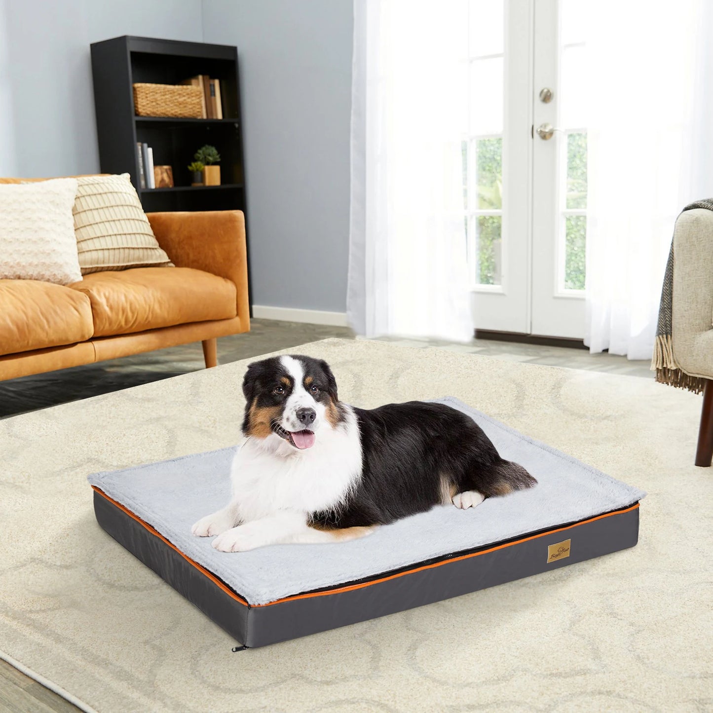 Large Orthopedic Dog Bed with Padded Foam Cushion and Washable Cover