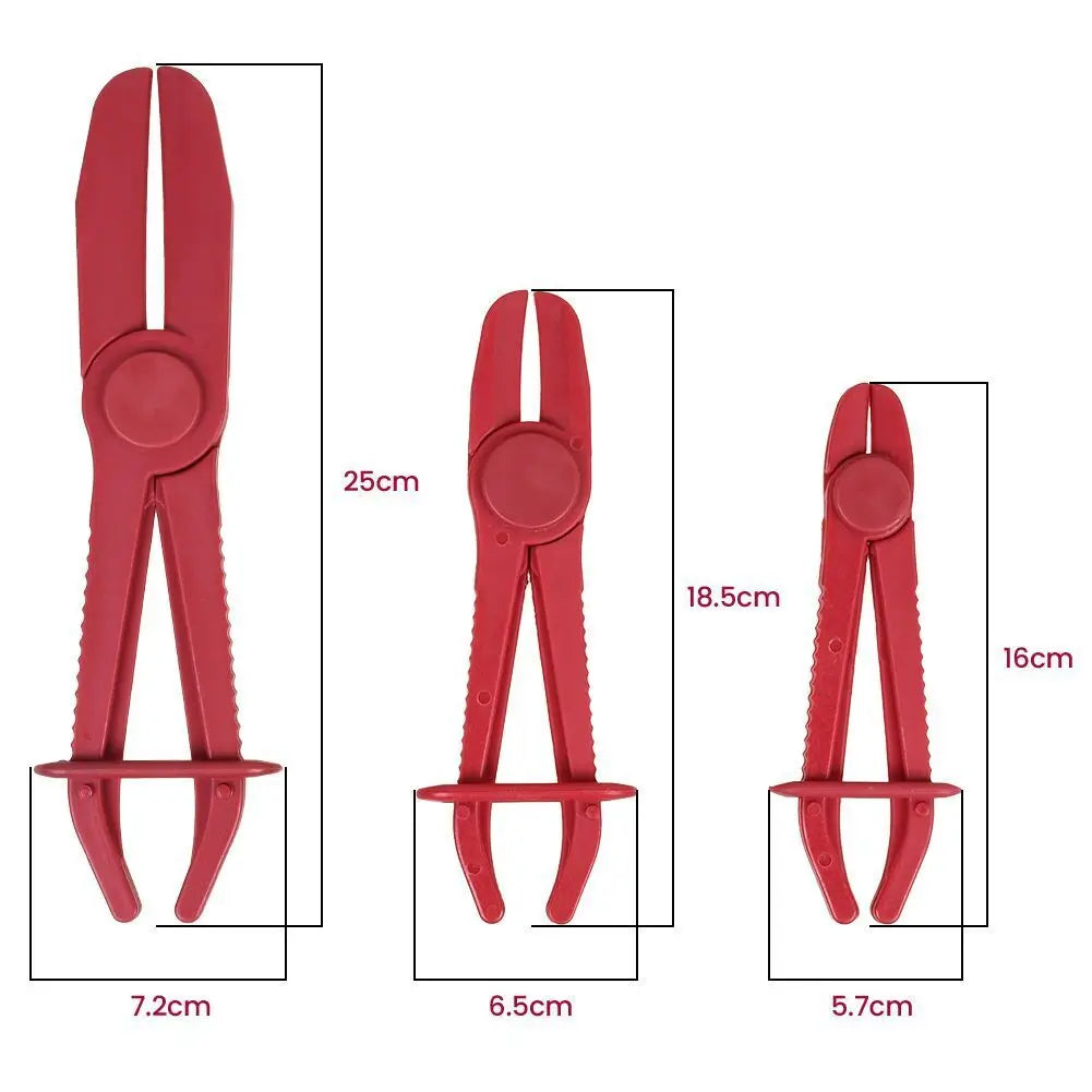 6pcs Hose Clamp Kit Line Pipe Pliers Set Flexible Pinch Off Brake Fuel Oil Water Line Clamp Plier Auto Car Repair Plastic Tools