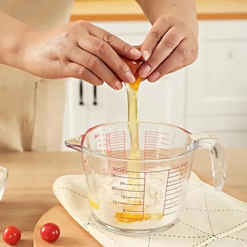 Microwave Safe Heat Resistant Glass Measuring Cup With Scale