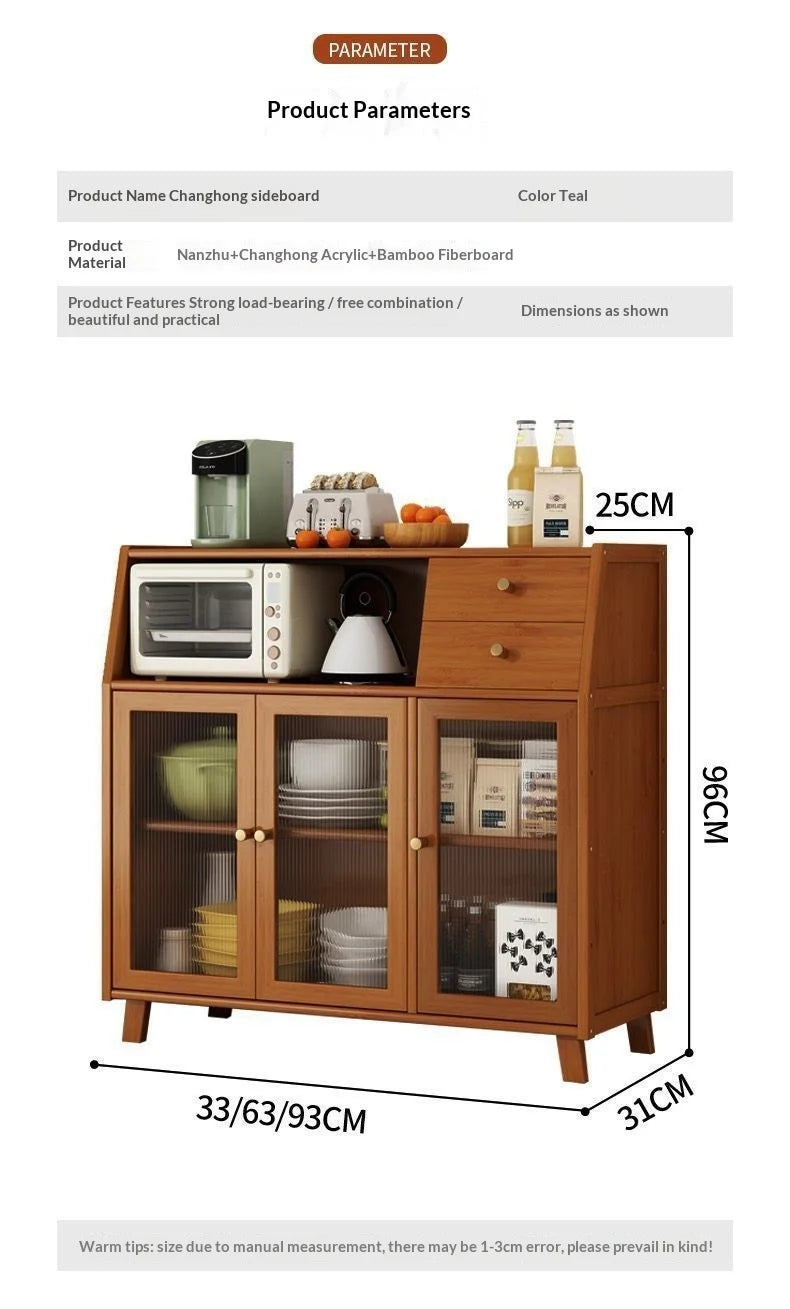 Narrow Living Room Storage Cabinet Multipurpose Sideboard Coffee Station Bar Cabinet Kitchen Pantry Drawer Organizer Furniture