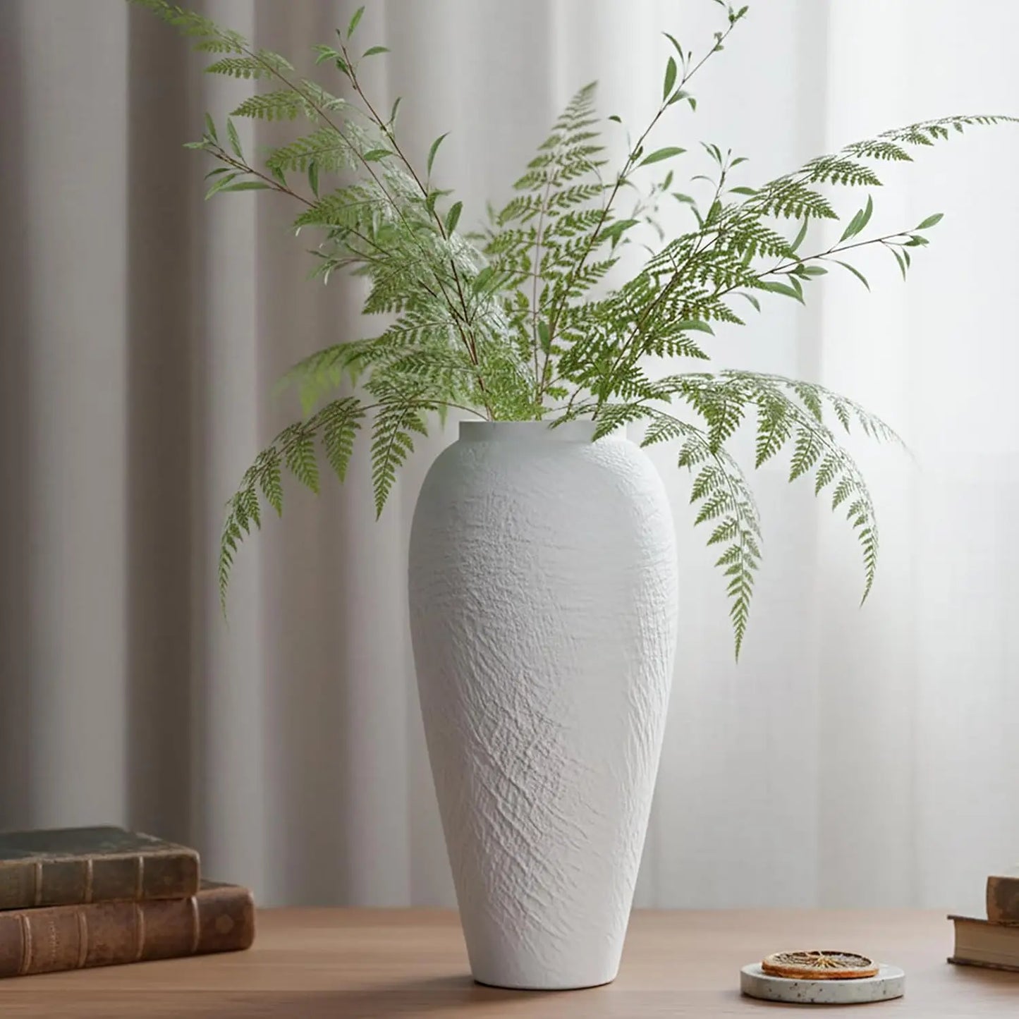 Minimalist Textured Ceramic Vase For Contemporary Home Decor