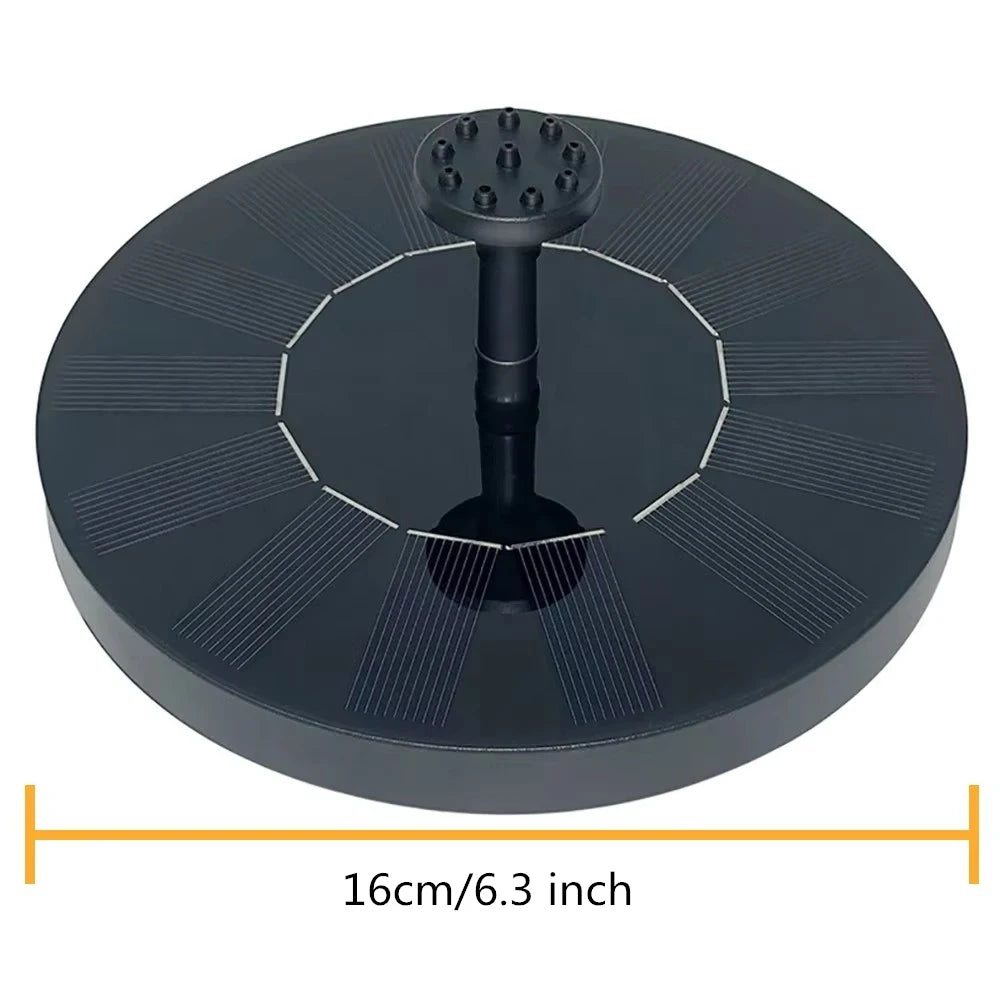 Mini Solar Water Fountain - Floating Solar-Powered Pond Fountain, Garden Decoration with Waterfall for Bird Bath & Pool
