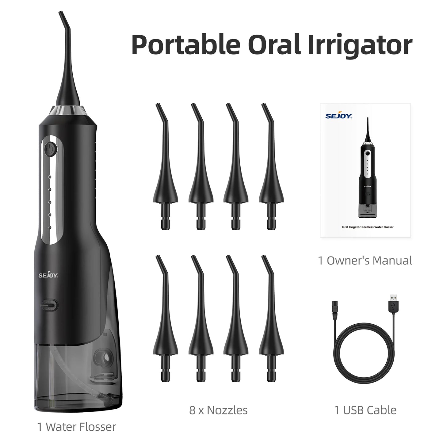 Sejoy Water Flosser Irrigator for Teeth Whitening Tool