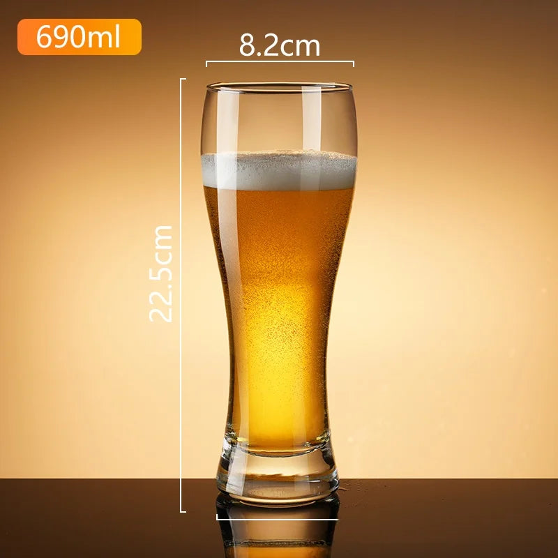 Thickened Beer Glass Shatterproof Large Size Brew Pub Beer Mug Home Use Popular 500ml Commercial Grade Beer Cup for Business