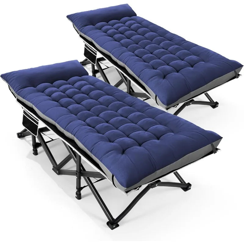 HABUTWAY Camping Cot with Mattress, 32" Extra Wide Camping Cots for Adults, Sleeping Cot for Adults Holds Up to 602LBS