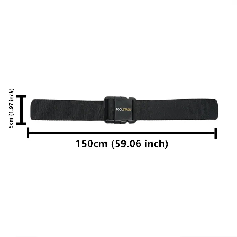 TOOLSTACK Construction Belt Thickened High-Quality Oxford Firm Stitching Work Belt Lightweight Adjustable Buckle Working Belt
