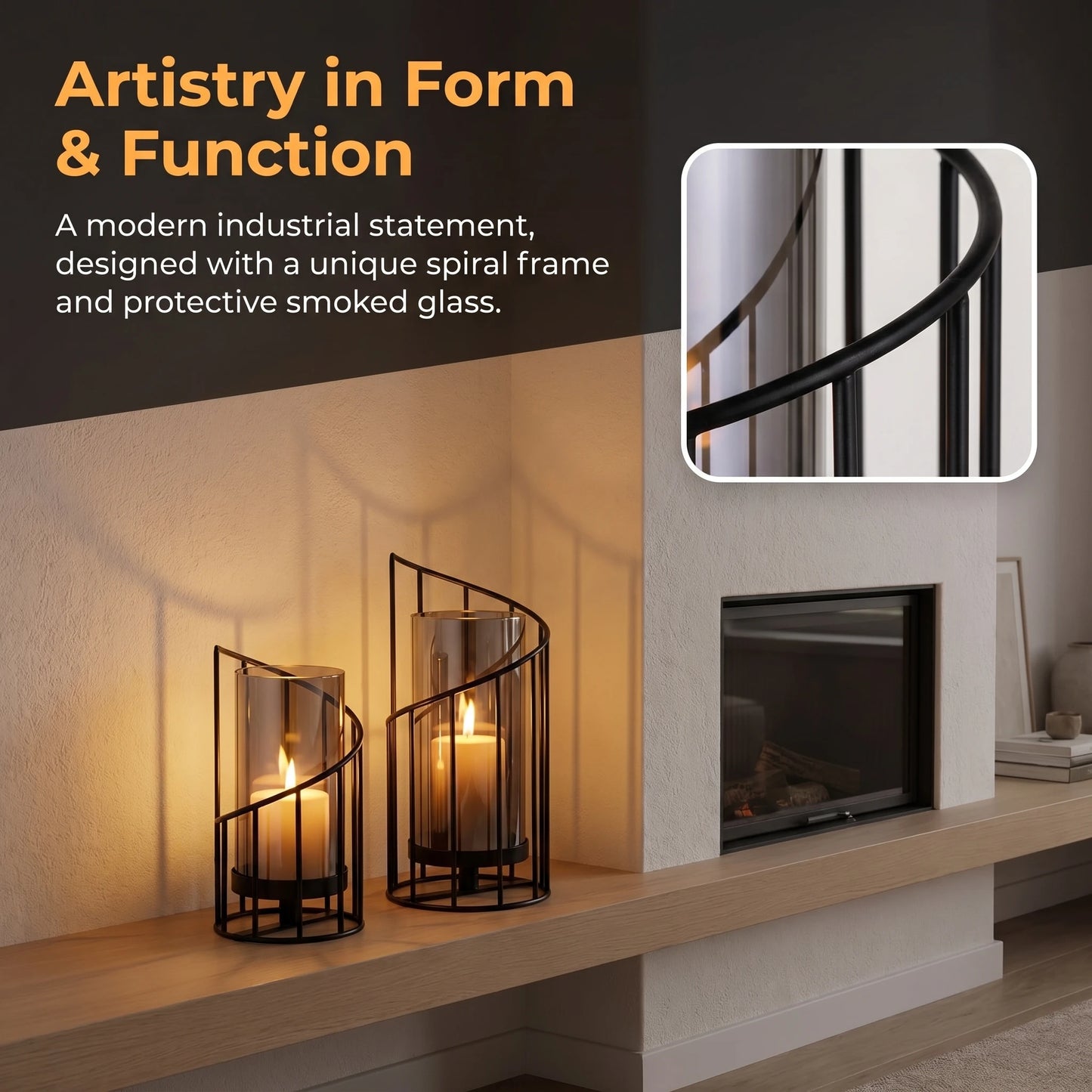 Stunning Spiral Glass Hurricane Candle Holder For Wedding Centerpieces