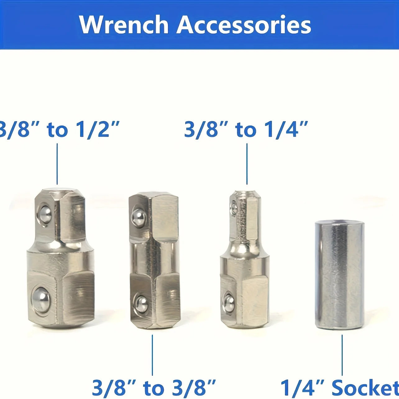 Impact Resistant Extension Wrench Set With Interchangeable Ratchet Adapters