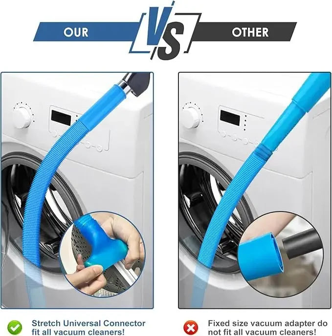 HOMEFISH Dryer Vent Vacuum Cleaner Kit, Flexible Hose Duct Cleaning Attachment, Universal Lint Remover for Home Appliance Ventil