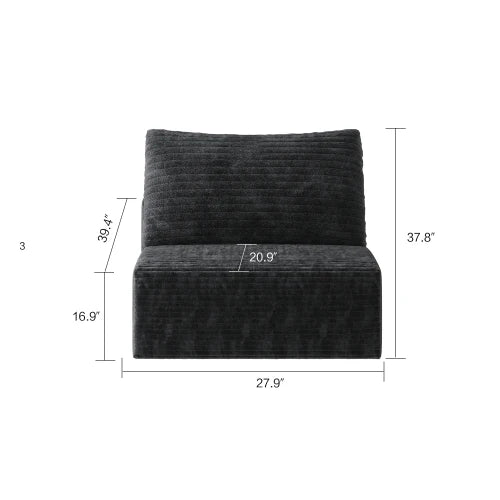 Cloud Style Modular Reclining Sectional Sofa With Fluffy Cushions