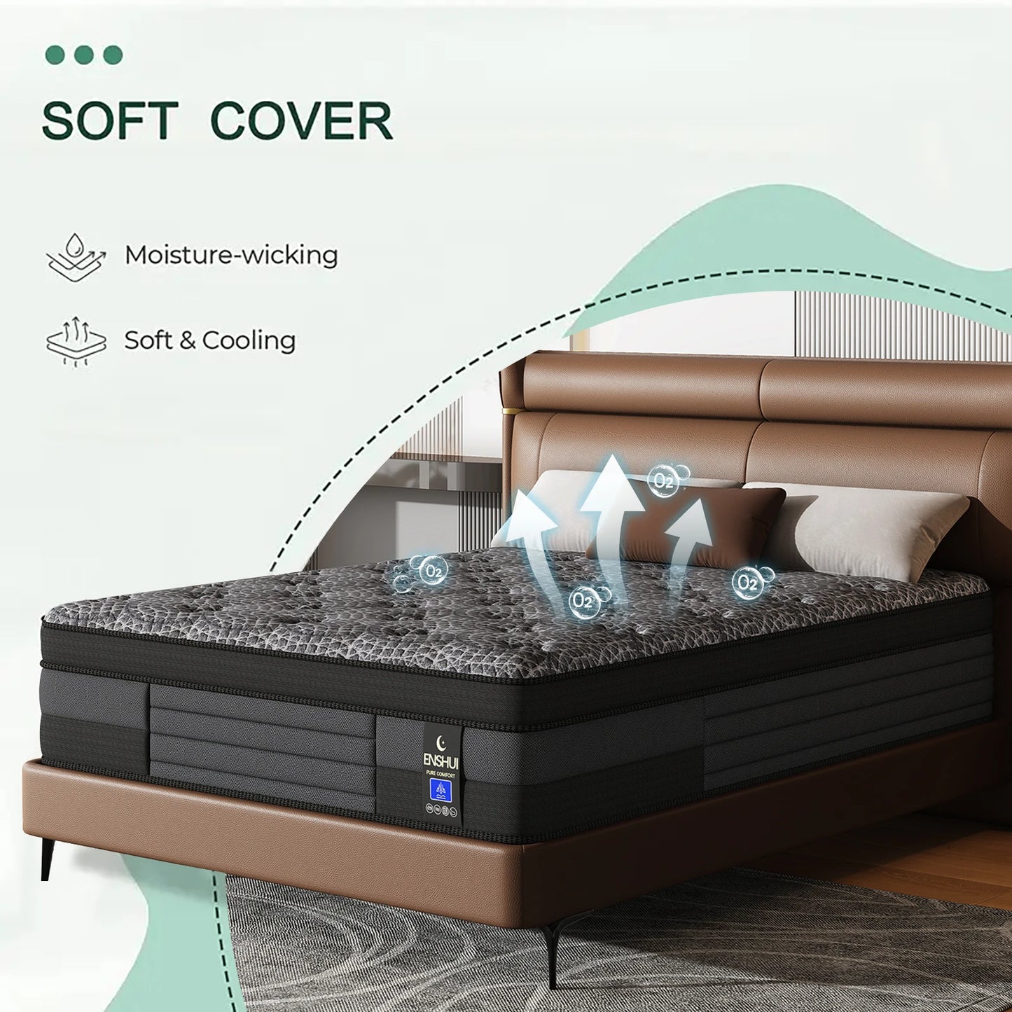 Comfortable Pocket Spring Memory Foam Mattress With Suede Top