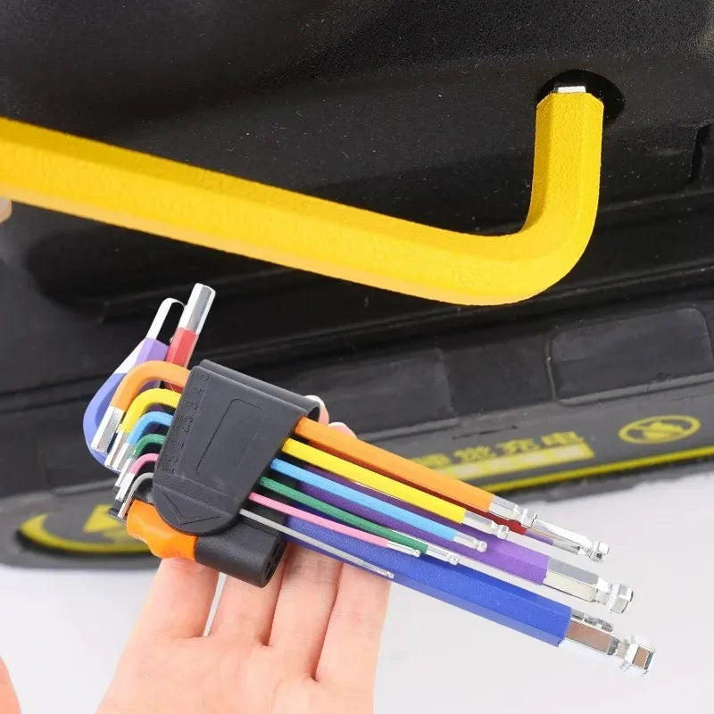 Nine-Piece L-Shaped Hex Wrench Set for Bicycle Repair
