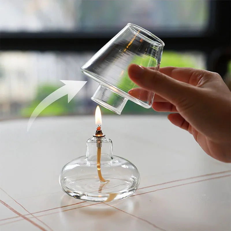 Modern Glass Oil Lamp Wedding Reception Centerpiece Table Decor