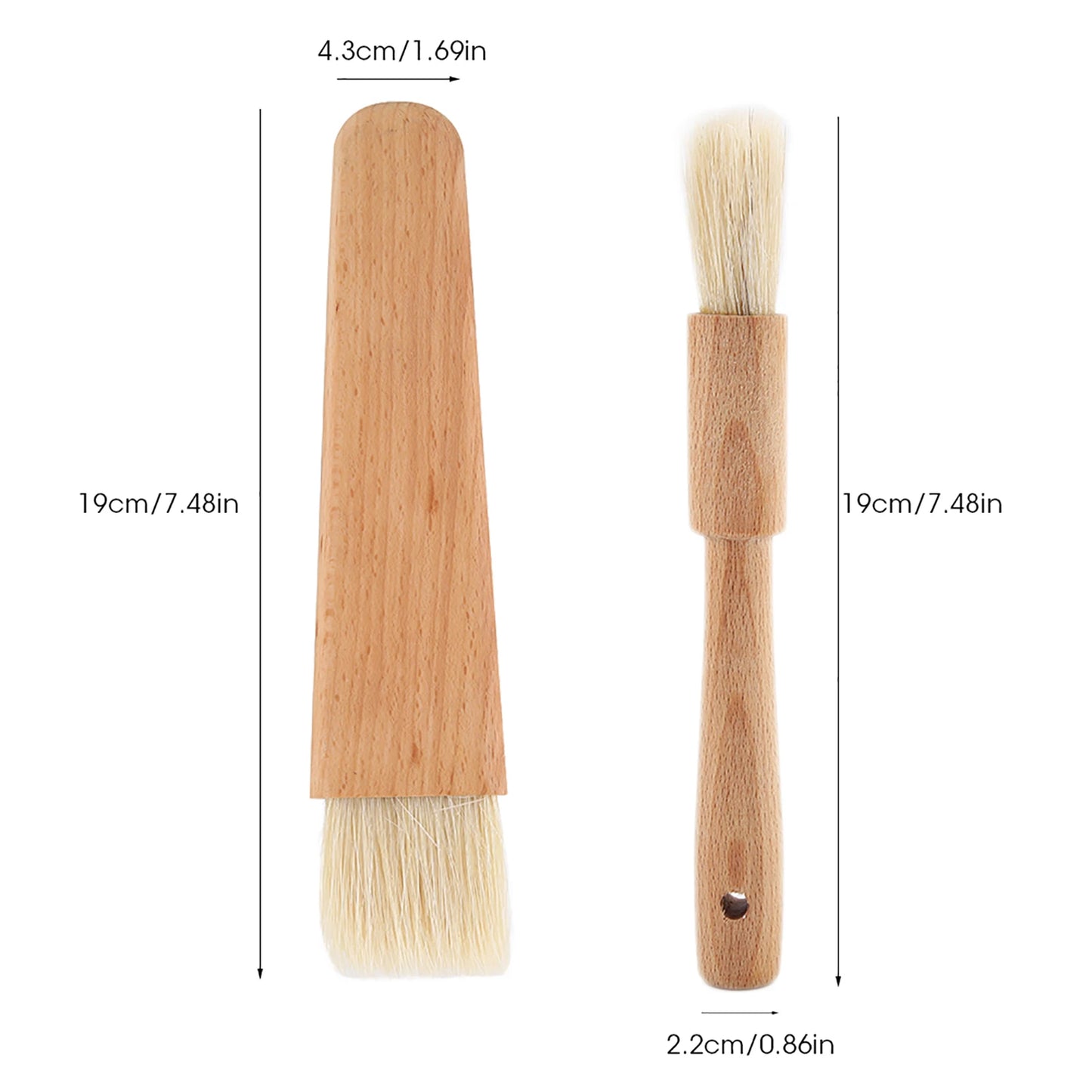 Butter Brush BBQ Oil Brush Wooden Barbecuing Baking Brush Kitchen Tool