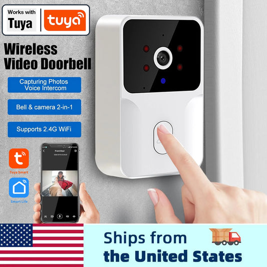 Tuya Smart Video Doorbell Night Vision And Wireless Audio