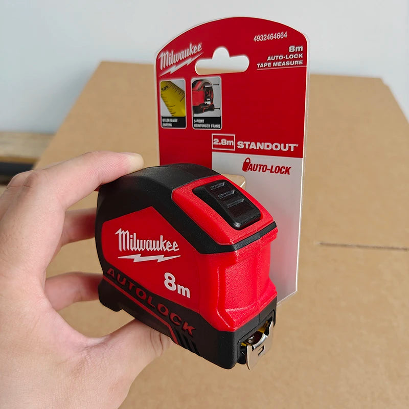 Milwaukee Tape Measure Series 5m/8m/10m AutoLock Magnetic Heavy Duty Measuring Tape for Construction Woodworking DIY
