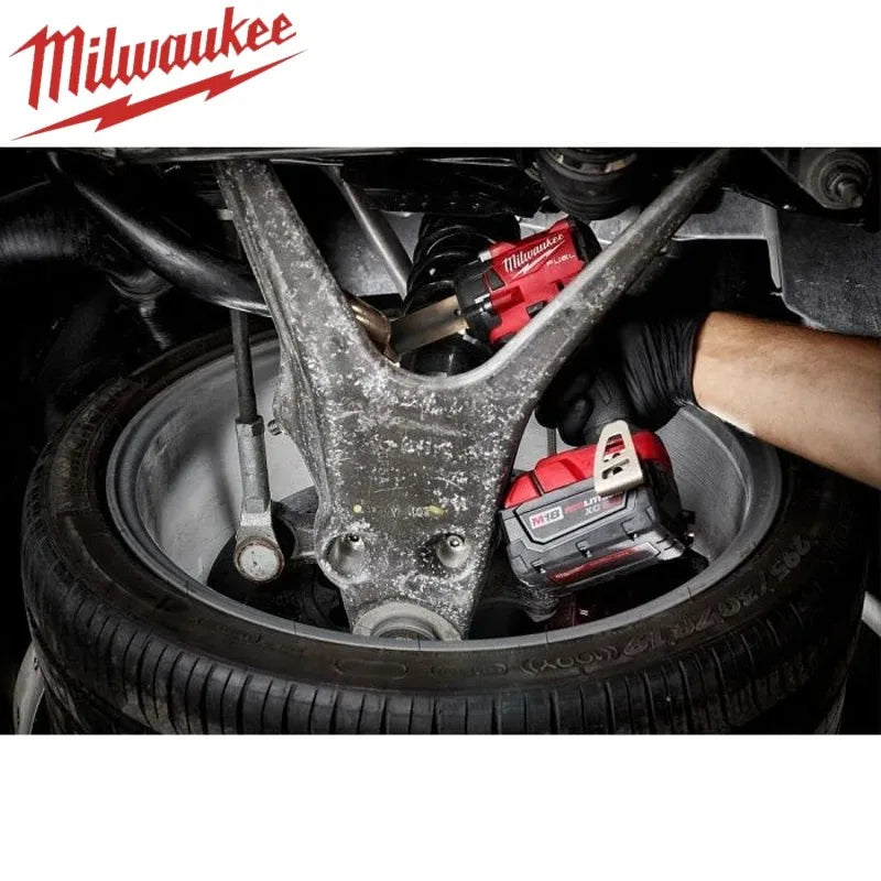 Milwaukee 400N Brushless Cordless 1/2 Electric Wrench Car Truck Repair Screwdriver Impact Drill Rechargable For 18V Battery Tool