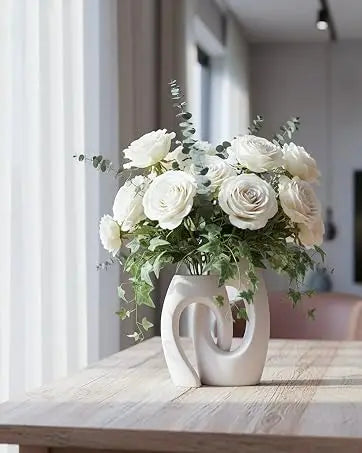 Minimalist Textured Ceramic Vase For Contemporary Home Decor