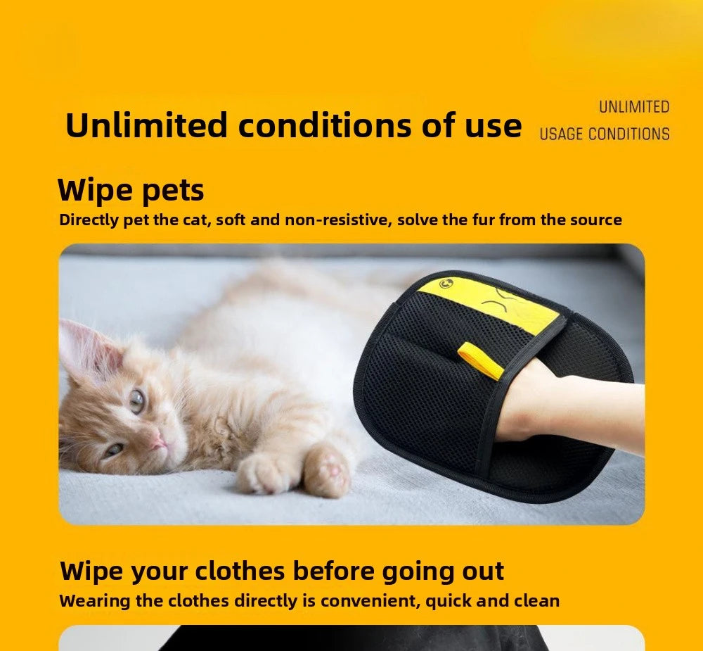 Comprehensive Pet Hair Removal Kit With Sticky Roller Gloves