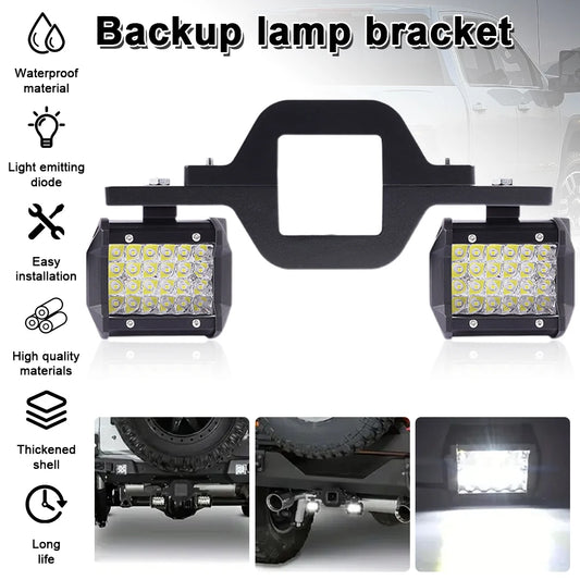 LED Light Pods LED Tailgate Light Strip for Trucks Waterproof Spotlight Strip with Towing Hitch Brackets Reverse Car Accessories