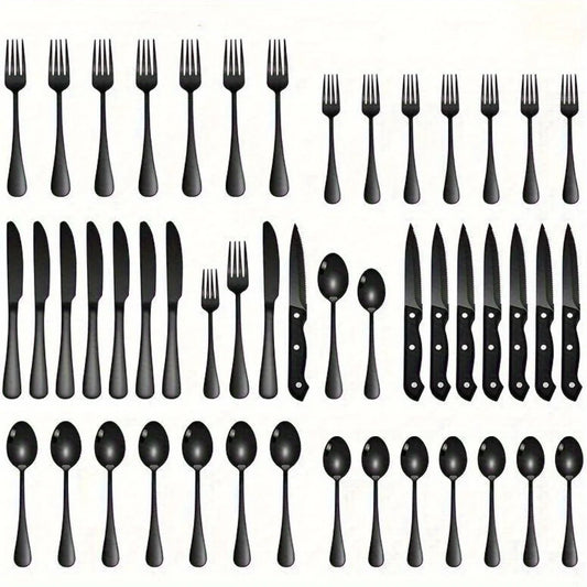 Stainless Steel Flatware Set With Steak Knives Food Grade