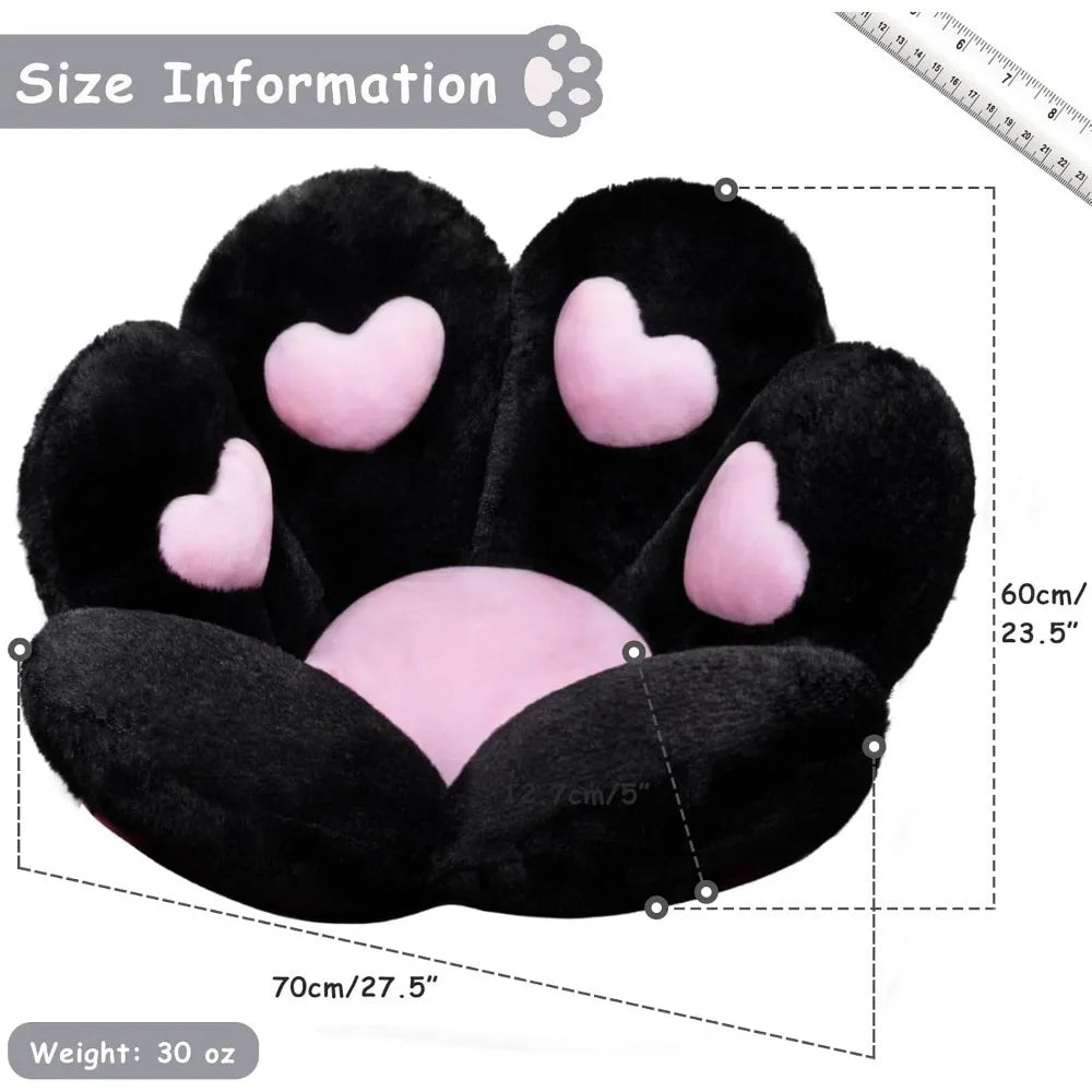 Cat Paw Kawaii Plush Seat Cushion For Office Chair