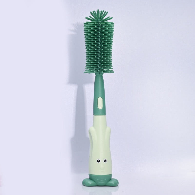 Bottle Brush Tea Cup Multifunctional Standing Brush Food Grade Silicone Nipple Brush Set Cup Brush Three-in-one Straw Brush Spon